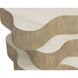 Geddes 24.5 X 20.75 inch Travertine Look / Cream Outdoor Side Table